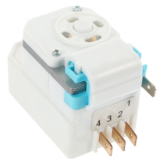 FENGGUIQU White Refrigerator Defrost Timer for Freezer Durable Copper and Iron Fridge Replacement Part for Home Use