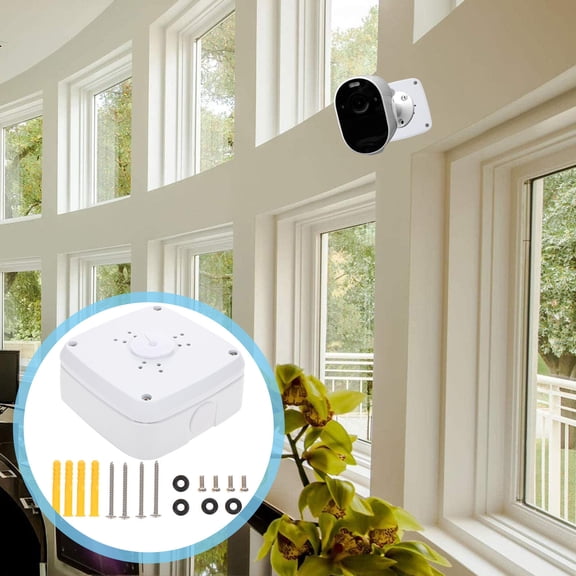 FENGGUIQU Security Camera Junction Box White for Home with Wall and Ceiling Mount Installation