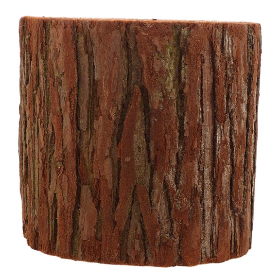 FENGGUIQU Rustic Wood Bark Flower Bucket Planter for Centerpieces and Arrangements