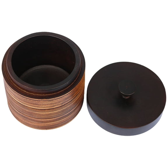 FENGGUIQU Wood Tea Box Sealed Storage Container Simple Style 1Pcs