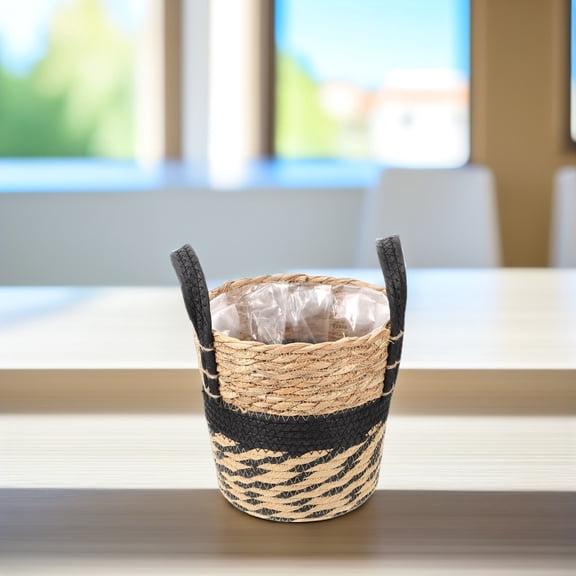 FENGGUIQU Round Woven Flower Pot Basket for Indoor Plants, Plant Holder, 1 Piece