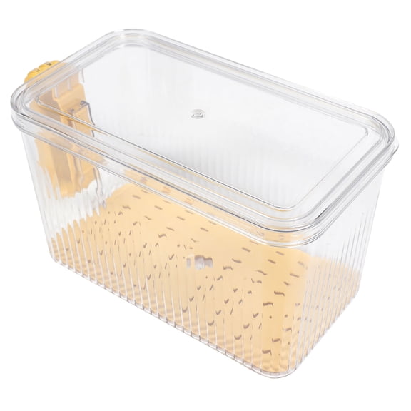 FENGGUIQU Yellow Sturdy Plastic Bread Saver Box Small Size for Home and Bakery Storage