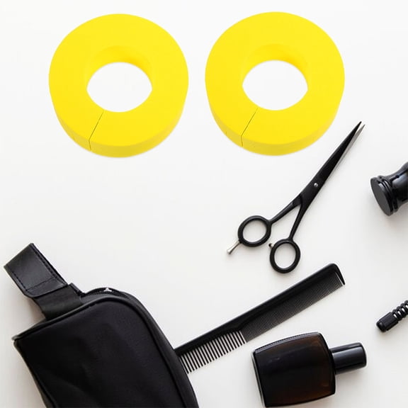 FENGGUIQU Yellow Hair Curling Sponge Rollers Set, Soft Flexible C-Shaped Design, 6 Pieces for Hair Styling