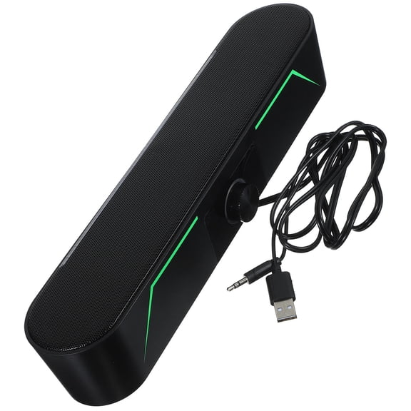 FENGGUIQU Compact Desk Speaker Soundbar in Black Plastic for - 1 Set