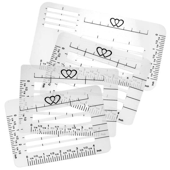 FENGGUIQU 4pcs Transparent Plastic Envelope Address Writing Templates for Lettering and Addressing