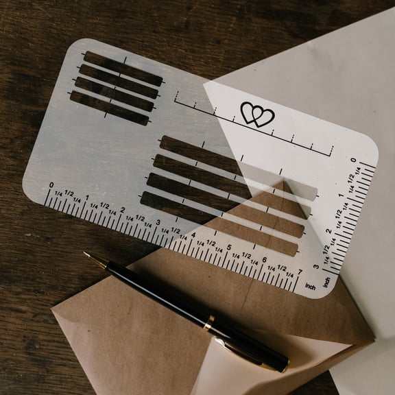 FENGGUIQU 4-Pack Transparent Plastic Address Writing Templates for Lettering, Mailing, and Envelope Labeling