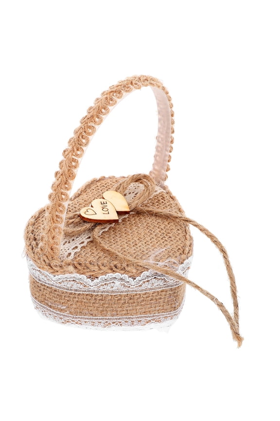 Rustic Wedding Ring Container Light Yellow Safe and Durable Organizer