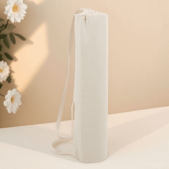 FENGGUIQU yoga mat container Yoga Mat Storage Bag for Exercise White 1Set