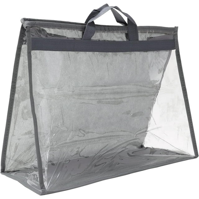 FENGHandbag Dust Bags, Clear Purse Storage Organizer L Size PVC