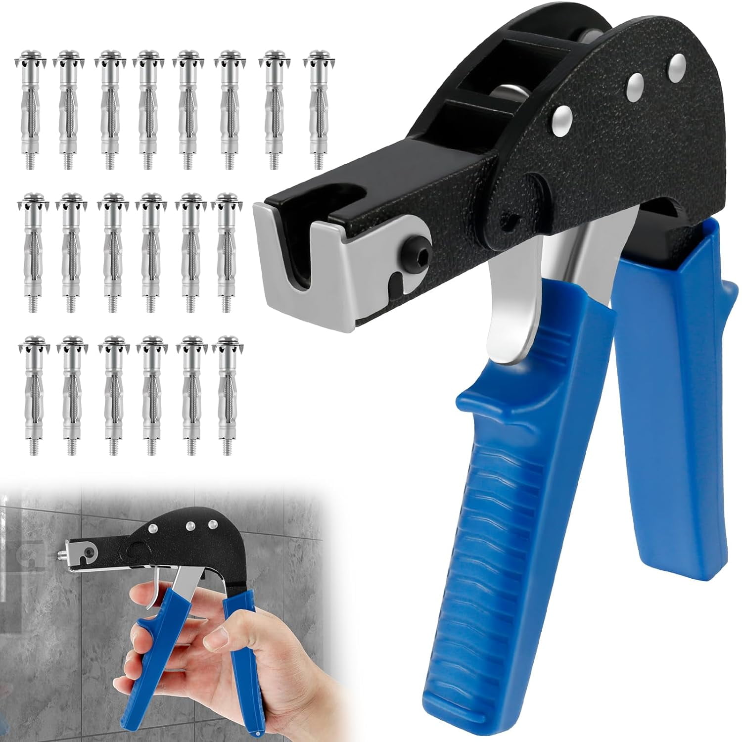 FENGHeavy Duty Wall Anchor Gun with 20 Bolt, Metal Cavity Wall Anchor