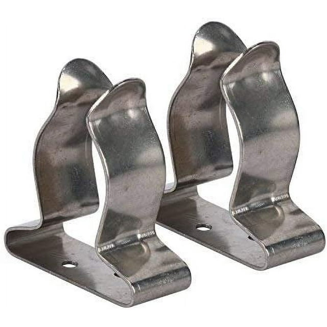 FENGPair of Stainless Steel Boat Hook Spring Clamp Holder Bracket Clip