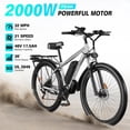 thumbnail image 1 of FENGQS 27.5" Electric Bike for Adults, 2000W Peak Power Motor Ebike, 35MPH 80Miles Electric Mountain Bike with 17.5AH Removable Battery-UL 2849, 21-Speed, White, 1 of 7