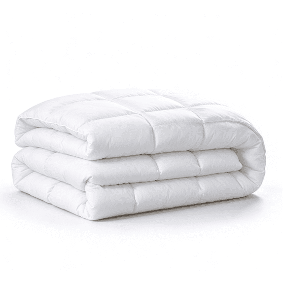 FENGSHUO Hotel Style White Plump Comforter Checkered Quilted Bedding Duvet For Bedroom