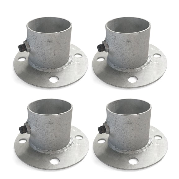 FENGSHUO Metal Round Post Anchor Base Heavy Duty Fence Post Mount Bracket