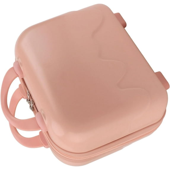 FENGSmall Travel Carry-On Luggage, Impact Resistant Lightweight Anti-Scratch Travel Cosmetic Case for Train, Girl Pink, w3osfgypiq-13-240518