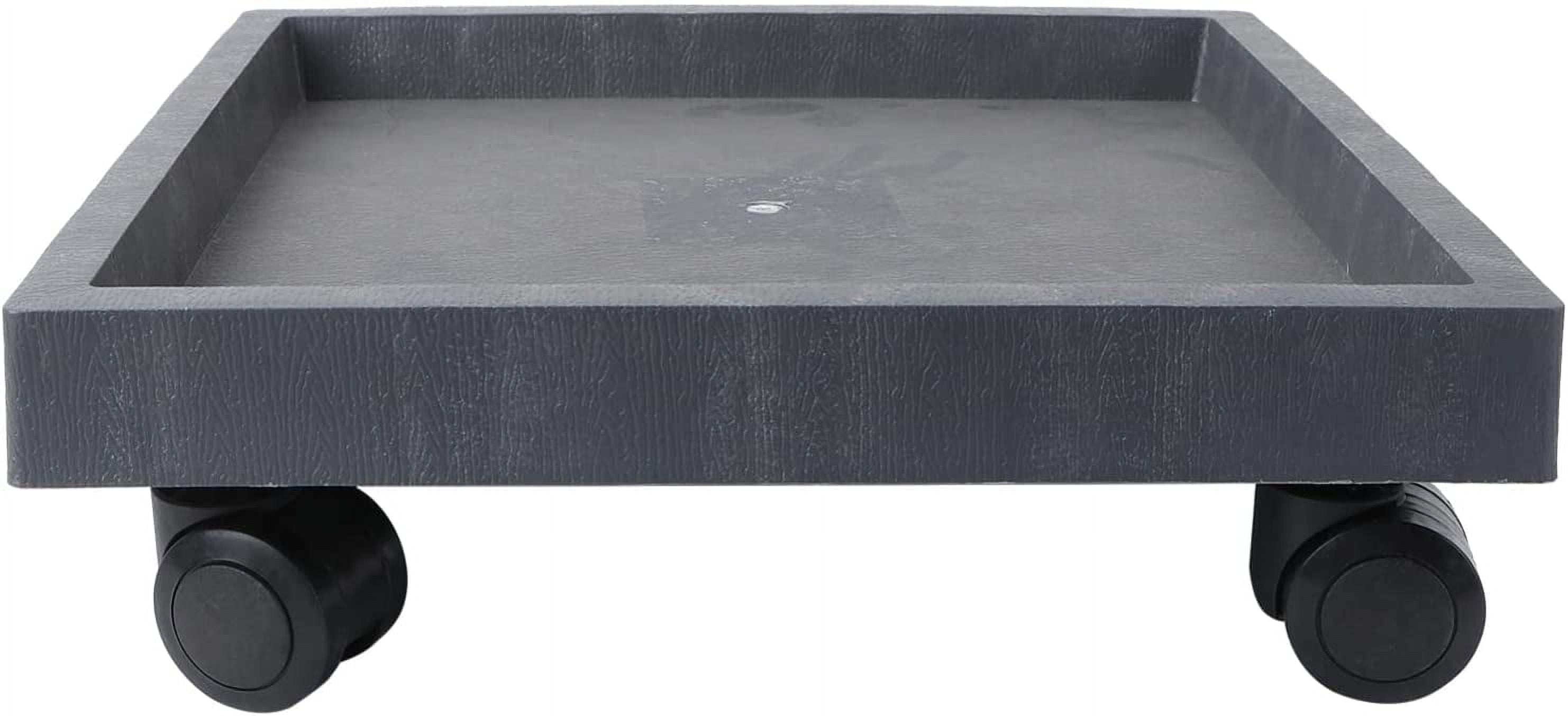 FENGSquare Plant Stand Caddy Plant Saucer Tray with Wheels Flower Pot