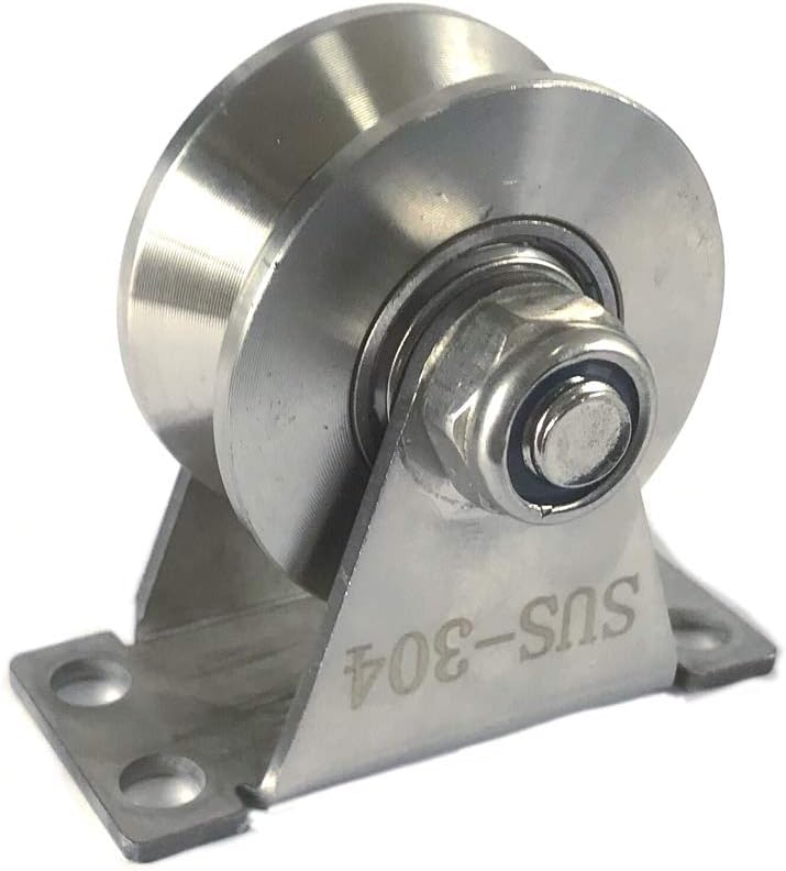 FENGStainless Steel 2" Sliding Gate V Groove Roller Bearings Pulley