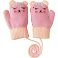 FENGWarm Toddler Knitted Gloves Toddler Full Finger Gloves Thick Plush