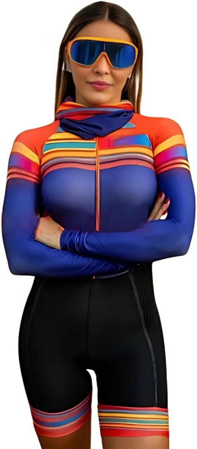 FENGWomen's Long Sleeve Women Profession Suit Clothes Cycling Skinsuits