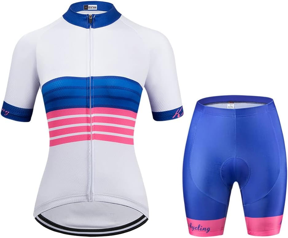 FENGWomen's Short Sleeve Cycling Jersey Jacket Cycling Shirt Quick Dry