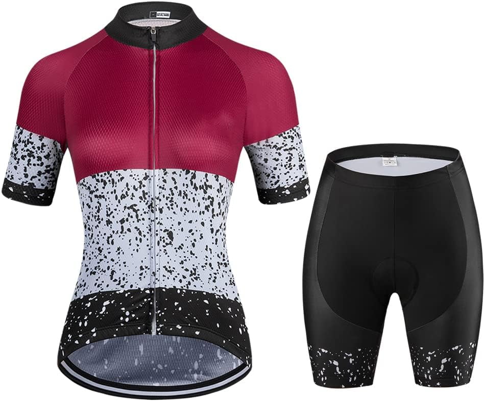 FENGWomen's Short Sleeve Cycling Jersey Jacket Cycling Shirt Quick Dry