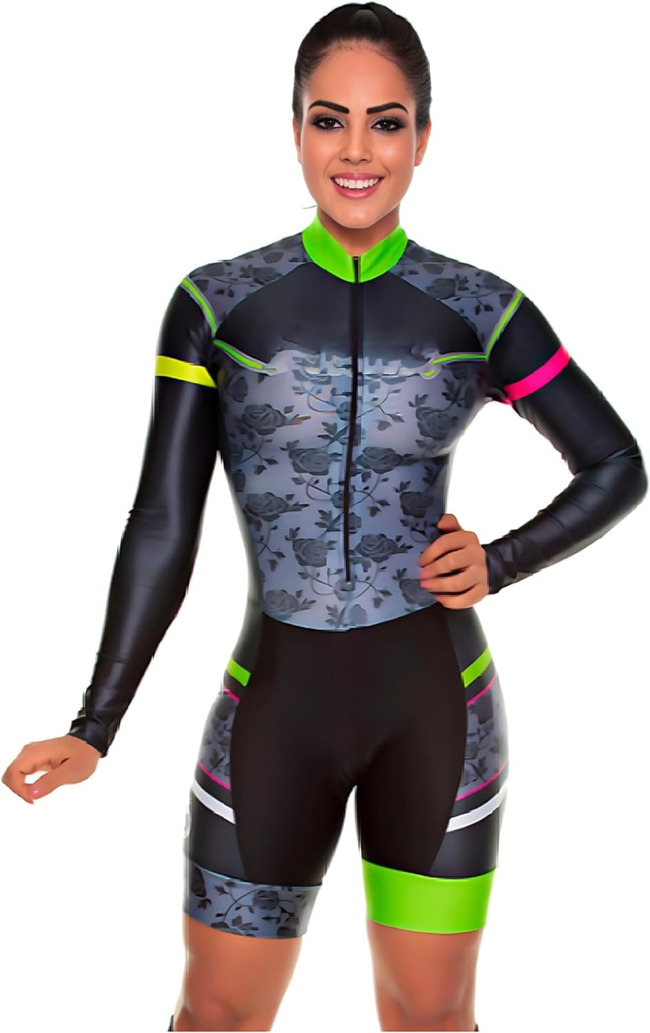 FENGWomen's Triathlon Cycling Skinsuit Long Sleeve Road Mountain Bike