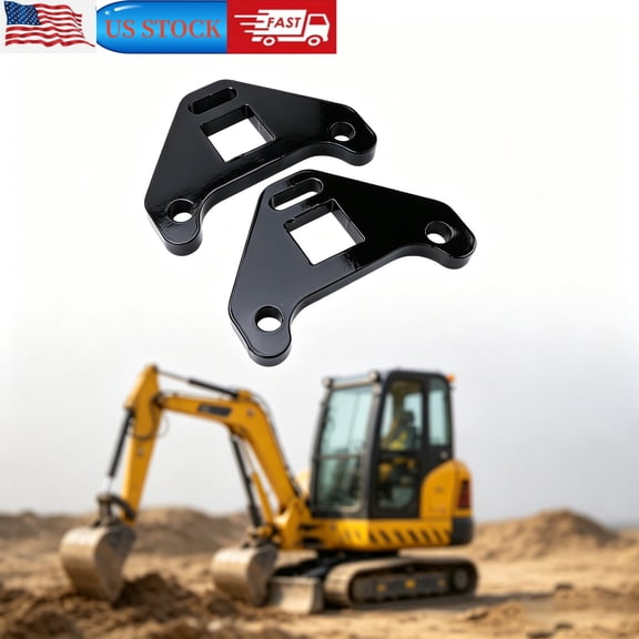 FENGXIH 2PCS Drive Motor Reinforcement Brackets with Mounting Slots for Chinese Mini Excavators