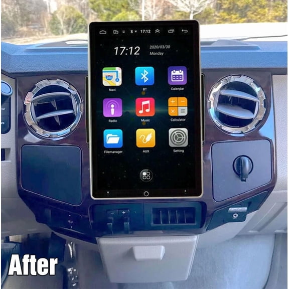 FENGXIH 4+64G 10.1"For Ford F-250 F-350 Super Duty 2006-2014 Double Din Radio Rotated Stereo CarPlay Android Auto, Bluetooth MP5 Player + Backup Camera, FM Radio, Mirror Link, SWC