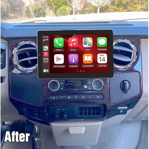 FENGXIH 4+64G Double Din Rotated For Chevrolet Tahoe Suburban 2007-2014 - 10.1 Inch Screen, Android 14, Wireless CarPlay/Android Auto + USB, FM, MP5 & Backup Camera