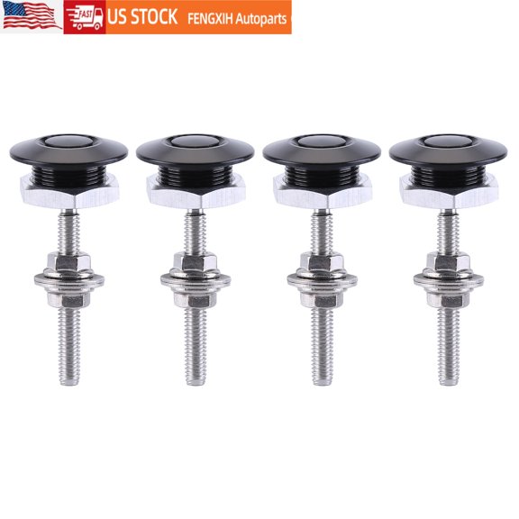FENGXIH 4Pcs Quick Release Latch Bumper Hood License Plate Lock Clip Kit Universal for Racing Car