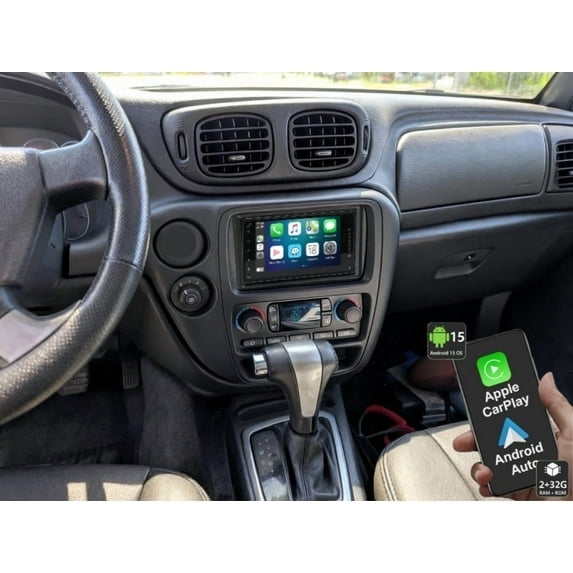 FENGXIH 7in Android 13 Car Stereo For Chevy Chevrolet Trailblazer 2002 2003-2009, 2+32G| CarPlay Android Auto + GPS + WiFi Bluetooth + Mirror Link