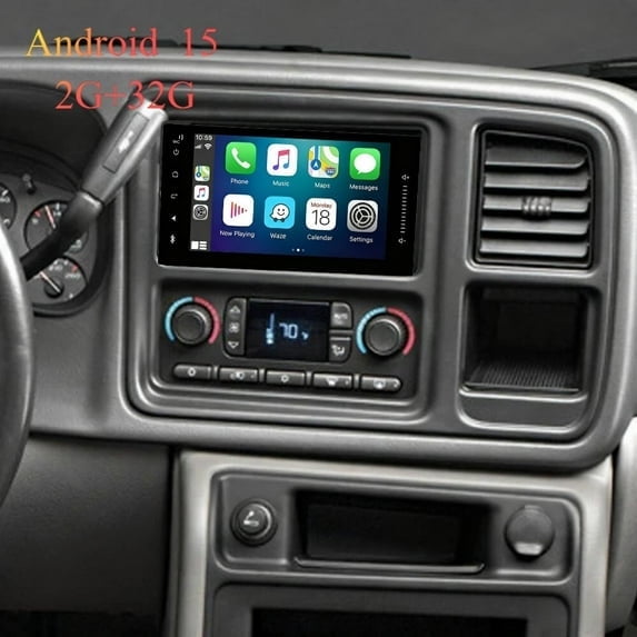 FENGXIH 7in HD Touchscreen Android 13 Car Radio for Chevy Silverado 1500 2500 3500 2003-2006| CarPlay/Android Auto | GPS + WiFi + Mirror Link 2+32G