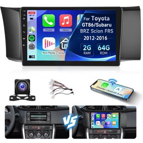 FENGXIH 9in Android 15 Car Stereo GPS Navigation 2+64GB for Subaru BRZ 2012-2016 Support Wireless Carplay Android Auto Car Radio with Bluetooth WiFi FM/RDS DSP SWC + Backup Camera