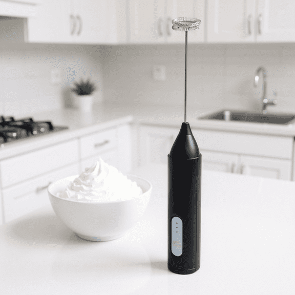 FENGXIH Electric Milk Frother 3-Speed Adjustable Handheld Milk Foam Frother Wireless Detachable Frothing Whisk Fast and Even Frothing Milk Frother for Cold and Hot Milk Home Black