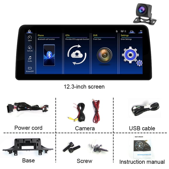FENGXIH Linux System Car Stereo Head Unit with Carplay Android Auto Car Player 5G WiFi BT 5.2 Mirror Link 12.3 Inch for BMW X1 F48 2018-2020 with EVO System