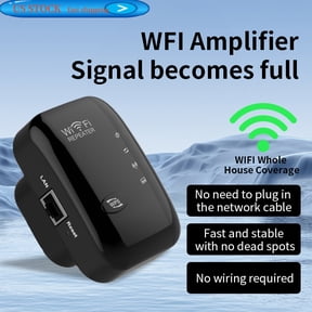 FENGXIH WiFi Range Extender WiFi Signal Booster Wireless Signal Amplifier 2.4GHz 300Mbps Band up to Internet Range Booster with Integrated Antennas LAN Port Black