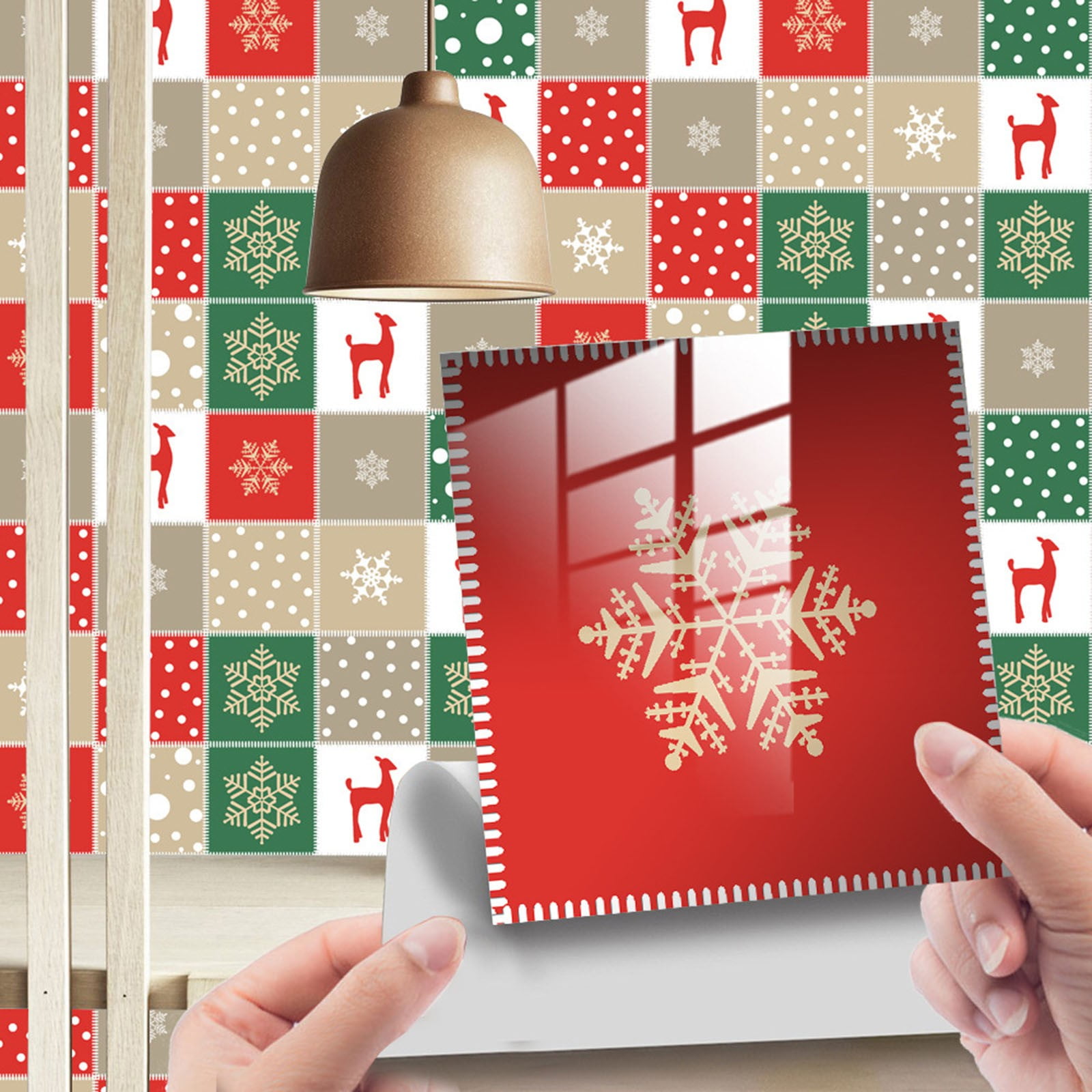 FENGYIKEJI Christmas Home Decals Tile Stickers,Clearance Wall Sticker