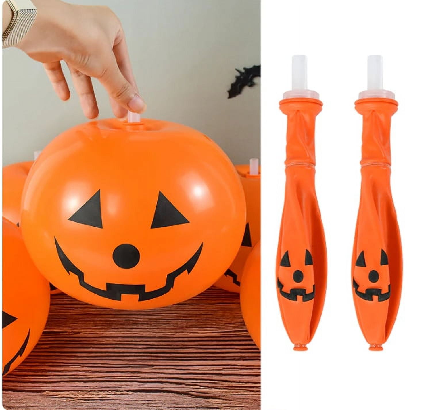 FENGYIKEJI Halloween Balloons Kit,Pack Light Pumpkin Balloons LED