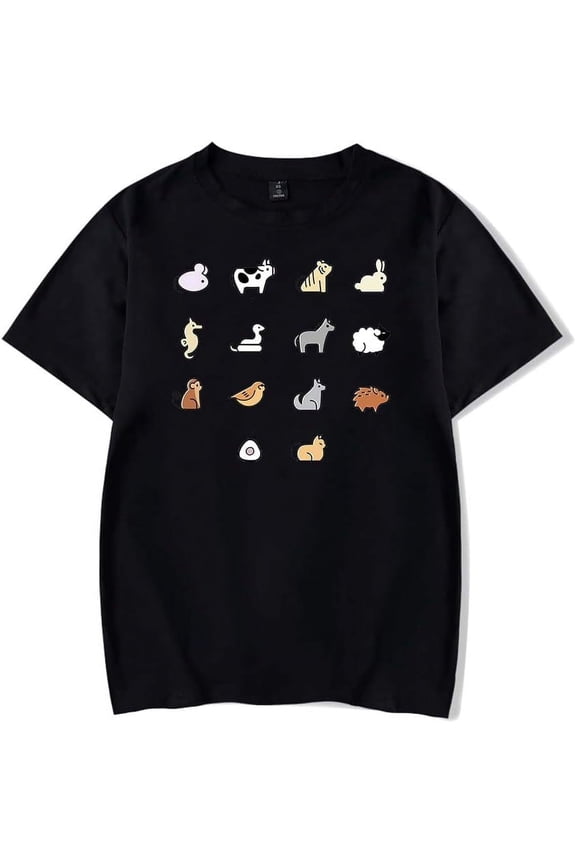 Fruit Basket Zodiac Animals T-Shirt Merch Men Short Sleeve Women Funny Tee Unisex Harajuku Tops