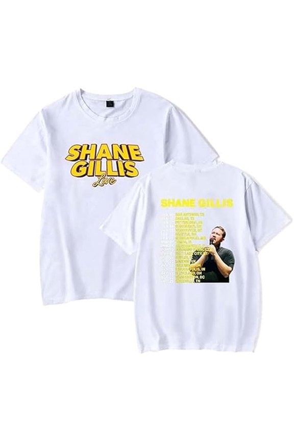 Shane Gillis 2025 Tour Unisex Fashion Round Neck Short Sleeve T-Shirt Trendy Streetwear Tops for Men & Women