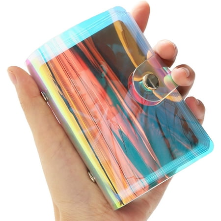 FENKON 2''x3'' Holographic Clear Small Photo Album(36 Pockets)