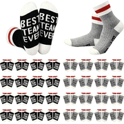 FENLEI 36 Pairs Novelty Funny Socks Bulk Staff Appreciation Gifts Sport Team Favors for Basketball Football Coach, Men Women Coworkers Office Staff Activities