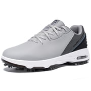 FENLERN Mens Shoes Golf Shoes Arch Support Round Toe, Grey, 9 US Men