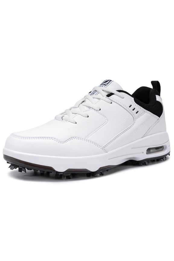 Men's Golf Shoes with Spiked Waterproof Leather Upper Air cushion shock-absorbing sports sneakers Shoe