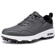 FENLERN Mens Shoes Arch Support Golf Shoes, Medium Round Toe, Gray, 10.5 US Men