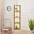 thumbnail image 1 of "FENLO 64"" 4-Light Modern Wood Dimmable Rustic/Lodge Floor Lamp, Fully Rotatable LED", 1 of 6