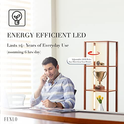 FENLO Fancy LED Display Shelf with Dimmable Lights, LED Shelf Floor