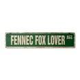 thumbnail image 1 of FENNEC FOX LOVER Vintage Aluminum Street Sign nocturnal fox sahara north africa rustic metal tin | Indoor/Outdoor |  30" Wide, 1 of 4