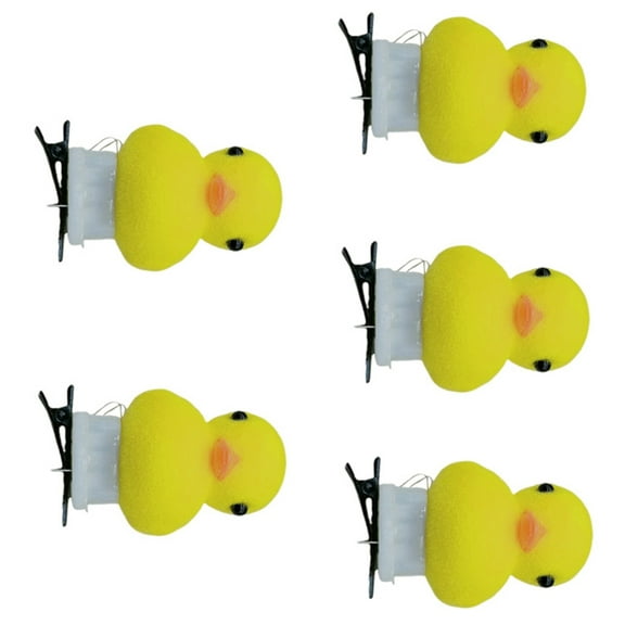 FENOHREFE 1/5/10/20PCS Cartoon Duck Shape Hair Clip Eye Catching Hairpin for Girl Carnivals Taking Photo Braids Glowing Hairpin