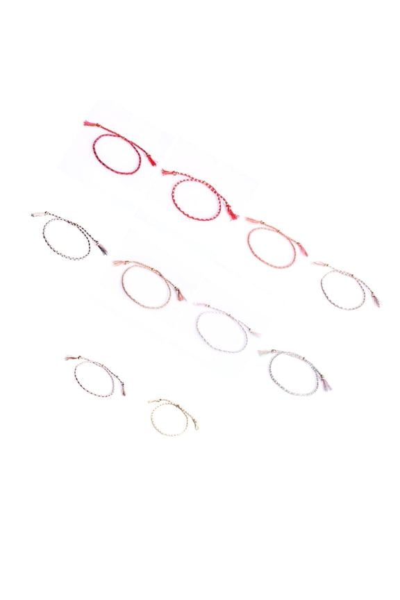 10 Pack Adjustable Handwoven Friendship Bracelets Set Colorful Anklets Unisex Fashion Bracelet Present for Man and Woman